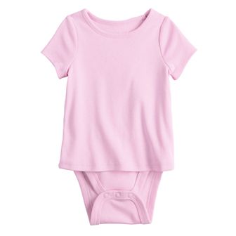 Baby Girl Jumping Beans® Adaptive Short Sleeve Double Layer Bodysuit