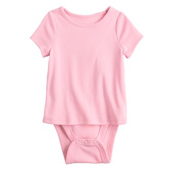 Baby Girl Jumping Beans® Adaptive Short Sleeve Double Layer Bodysuit