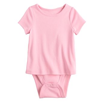 Baby Girl Jumping Beans® Adaptive Short Sleeve Double Layer Bodysuit