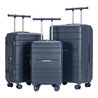 French Connection Saint Martin 3 pc Hardside Wing-On Spinner Luggage Set