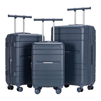French Connection Saint Martin 3 pc Hardside Wing-On Spinner Luggage Set