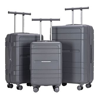 French Connection Saint Martin 3 pc Hardside Wing-On Spinner Luggage Set