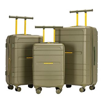 French Connection Saint Martin 3 pc Hardside Wing-On Spinner Luggage Set