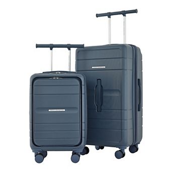 French Connection Saint Martin 2 pc Hardside Spinner Wing-On Trunk Luggage Set