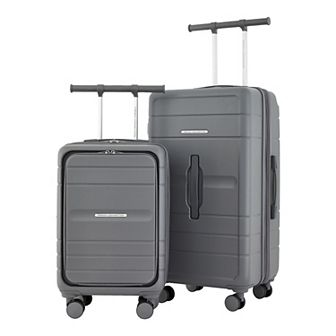 French Connection Saint Martin 2 pc Hardside Spinner Wing-On Trunk Luggage Set