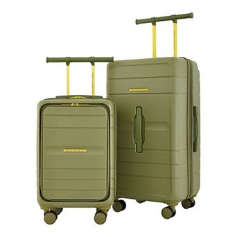 French Connection Saint Martin 2 pc Hardside Spinner Wing-On Trunk Luggage Set