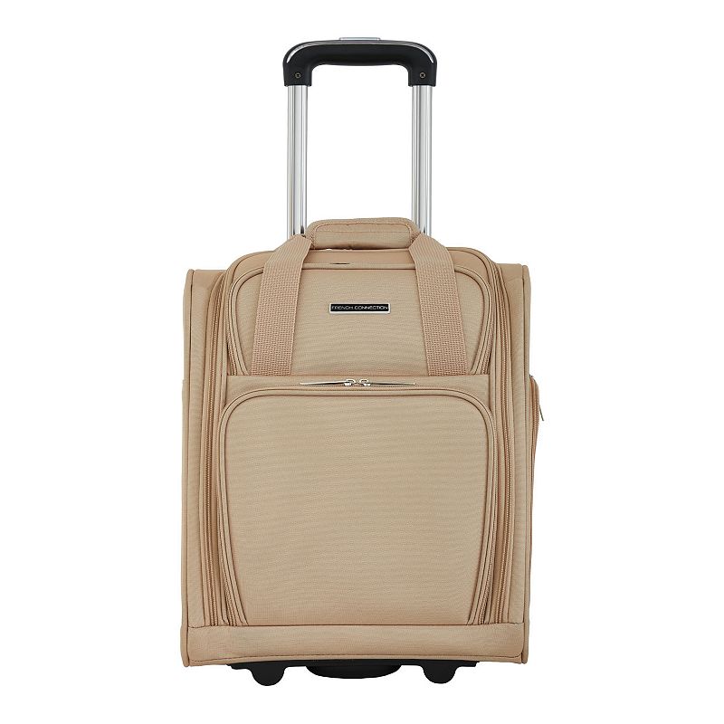 French Connection Granada 16-Inch Underseater Carry-On Luggage, Toasted Brown