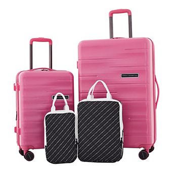 French Connection Infinity 4 pc Hardside Expandable Spinner Rolling Luggage Set