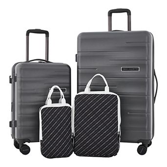 French Connection Infinity 4 pc Hardside Expandable Spinner Rolling Luggage Set