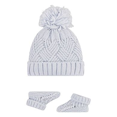 Newborn Baby Nike Cable Knit Hat & Booties Matching Set