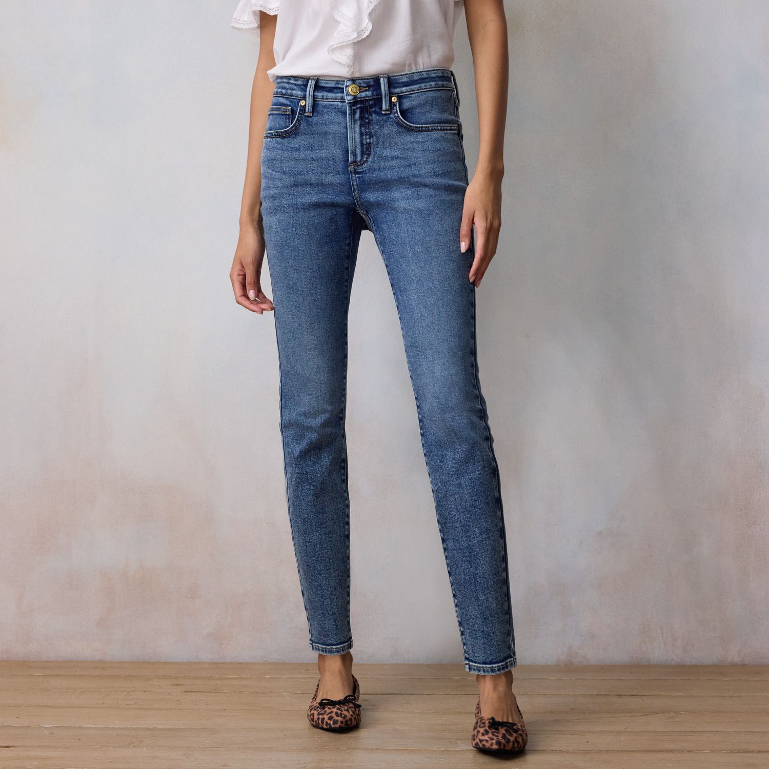 Женские джинсы LC Lauren Conrad Mid Rise Skinny, цвет: Варёный