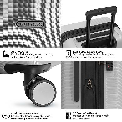 Travel Select Bridgetown 21" Carry-on Hardside Spinner Luggage with TSA Lock