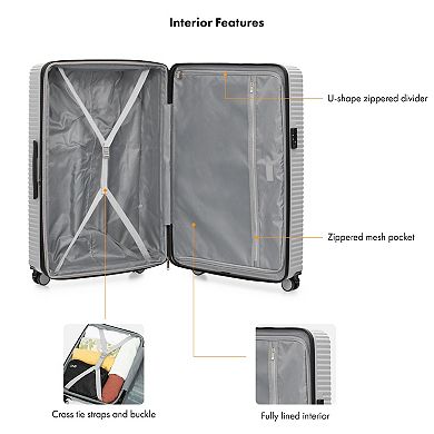Travel Select Bridgetown 21" Carry-on Hardside Spinner Luggage with TSA Lock