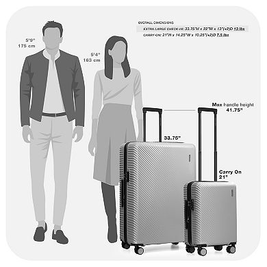 Travel Select Bridgetown 21" Carry-on Hardside Spinner Luggage with TSA Lock