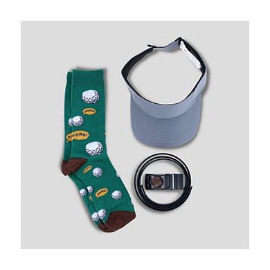 Fine Fit Men's Golf Theme Dress Socks