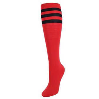 CTM Women's Julietta Fashion Knee-High Striped Socks (1 Pair)