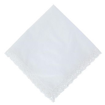 CTM Women's Park Avenue Lace Handkerchief