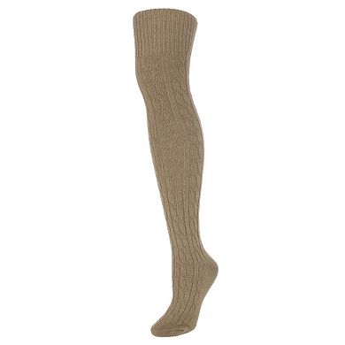 CTM Women's Cable Knit Over-The-Knee Soft Socks (3 Pairs)