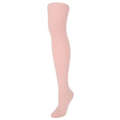 CTM Women's Cable Knit Over-The-Knee Soft Socks (3 Pairs)