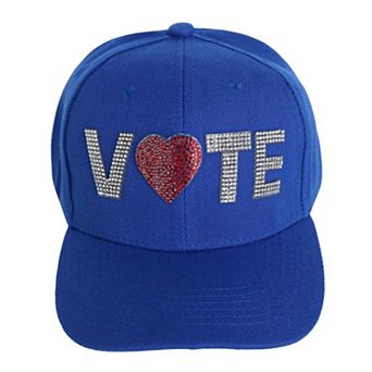 CTM Unisex Vote Bedazzled Baseball Cap