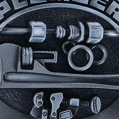 CTM Men's Silver Trade Plumber Belt Buckle