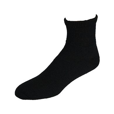 CTM Men's Loose Fit Diabetic Ankle Socks (3 Pair Pack)