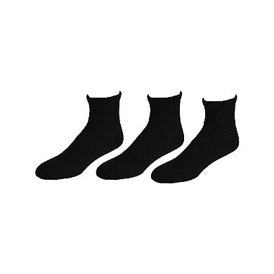 CTM Men's Loose Fit Diabetic Ankle Socks (3 Pair Pack)