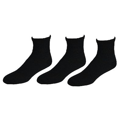 CTM Men's Loose Fit Diabetic Ankle Socks (3 Pair Pack)