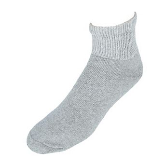 CTM Men's Loose Fit Diabetic Ankle Socks (3 Pair Pack)