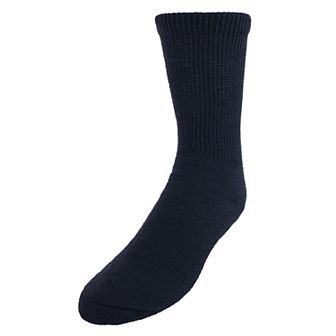 CTM Men's Diabetic Crew Socks, One Pair