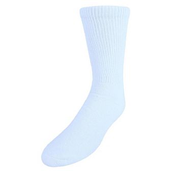 CTM Men's Diabetic Crew Socks, One Pair