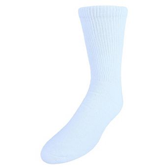 CTM Men's Diabetic Crew Socks, One Pair