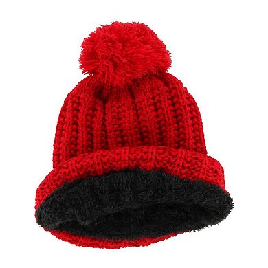 ClimaZer0 Women's Sherpa Lined Knit Winter Beanie Pom Hat
