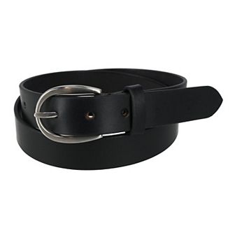 CTM Women's Adjustable Smooth Leather Dress Belt