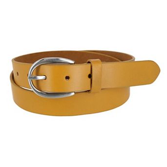 CTM Women's Adjustable Smooth Leather Dress Belt