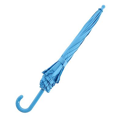 iRain Kid's Ruffled Umbrella with Hook Handle