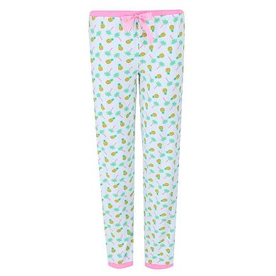 5 More Minutes Women's Tropical Pineapple Tank and Pants Pajama Set