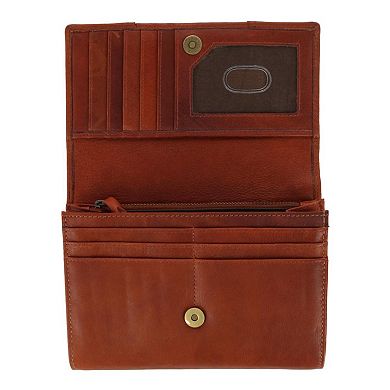 Paul & Taylor Women's Leather Organizer Crossbody Bag