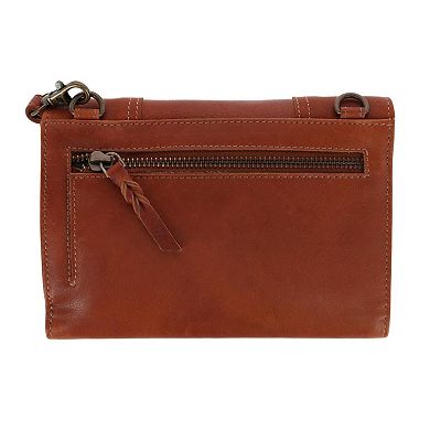 Paul & Taylor Women's Leather Organizer Crossbody Bag