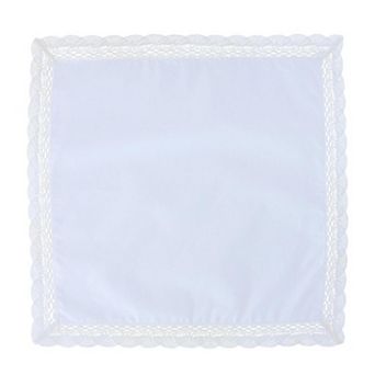CTM Women's Audrey Grace Fan Lace Handkerchief