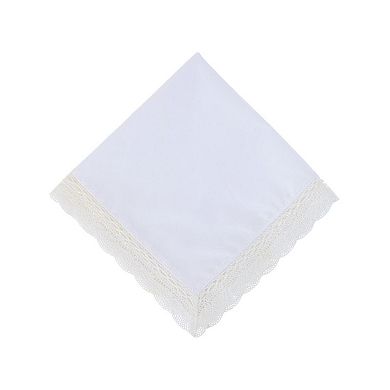 CTM Women's Audrey Grace Fan Lace Handkerchief