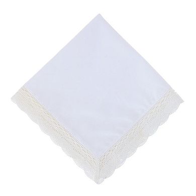 CTM Women's Audrey Grace Fan Lace Handkerchief