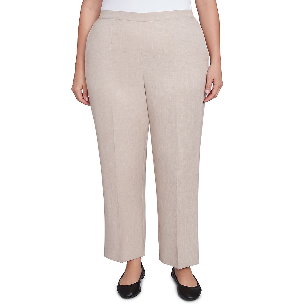 Pantalon Femme Alfred Dunner En Coton Lin Kaki - Taille 14, Occasion Très Bon état