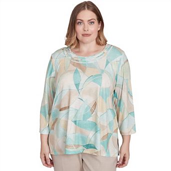 Plus Size Alfred Dunner Stained Glass Crewneck Top