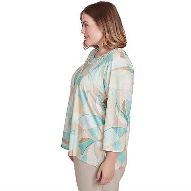 Plus Size Alfred Dunner Stained Glass Crewneck Top