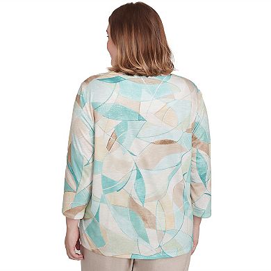 Plus Size Alfred Dunner Stained Glass Crewneck Top