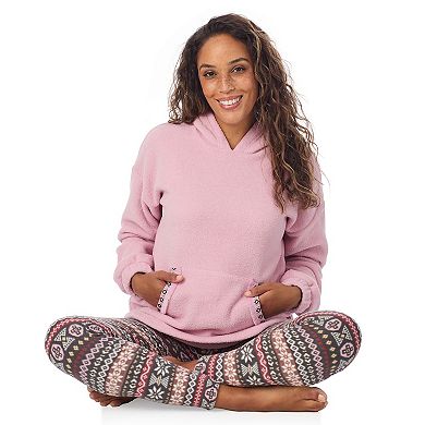 Women's Cuddl Duds® Fleece Hooded Pajama Tunic & Pajama Leggings Set