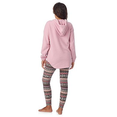 Women's Cuddl Duds® Fleece Hooded Pajama Tunic & Pajama Leggings Set