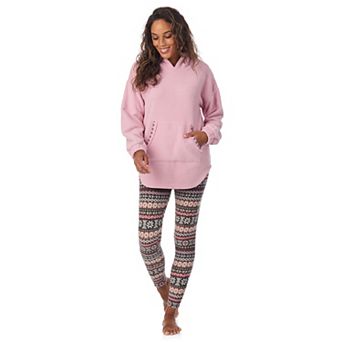Women's Cuddl Duds® Fleece Hooded Pajama Tunic & Pajama Leggings Set