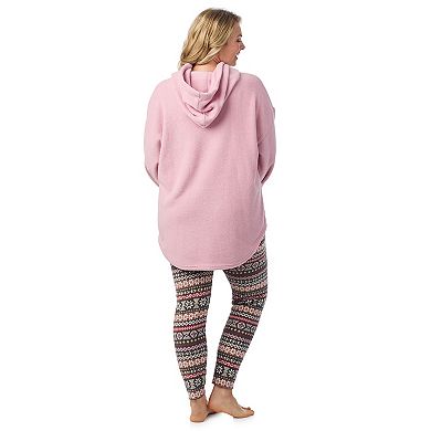 Plus Size Cuddl Duds® Fleece Hooded Pajama Tunic & Pajama Leggings Set